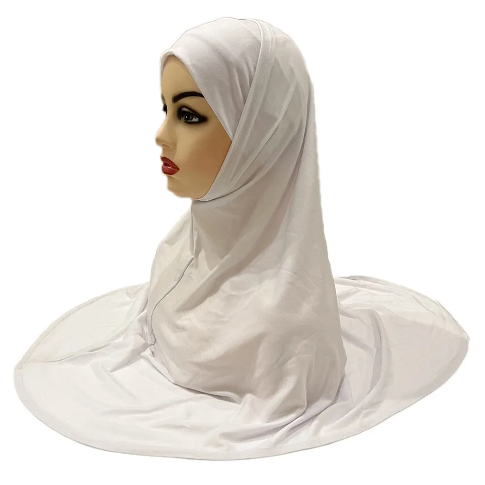 

2 Piece Muslim Prayer Instant Hat Scarf Khimar Inner Cap Hijab Women Shawl Full Cover Islam Arab Niqab Turbantes Wrap Headscarf