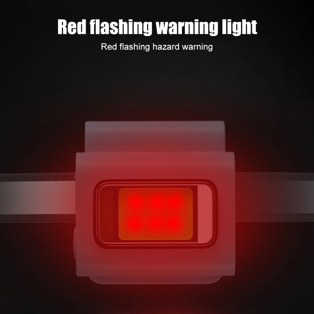 Multifunctional LED Headlamp Night Running Light Flashlight Clip Light USB Rechargeable Work Light Headlight Sports Chest Light