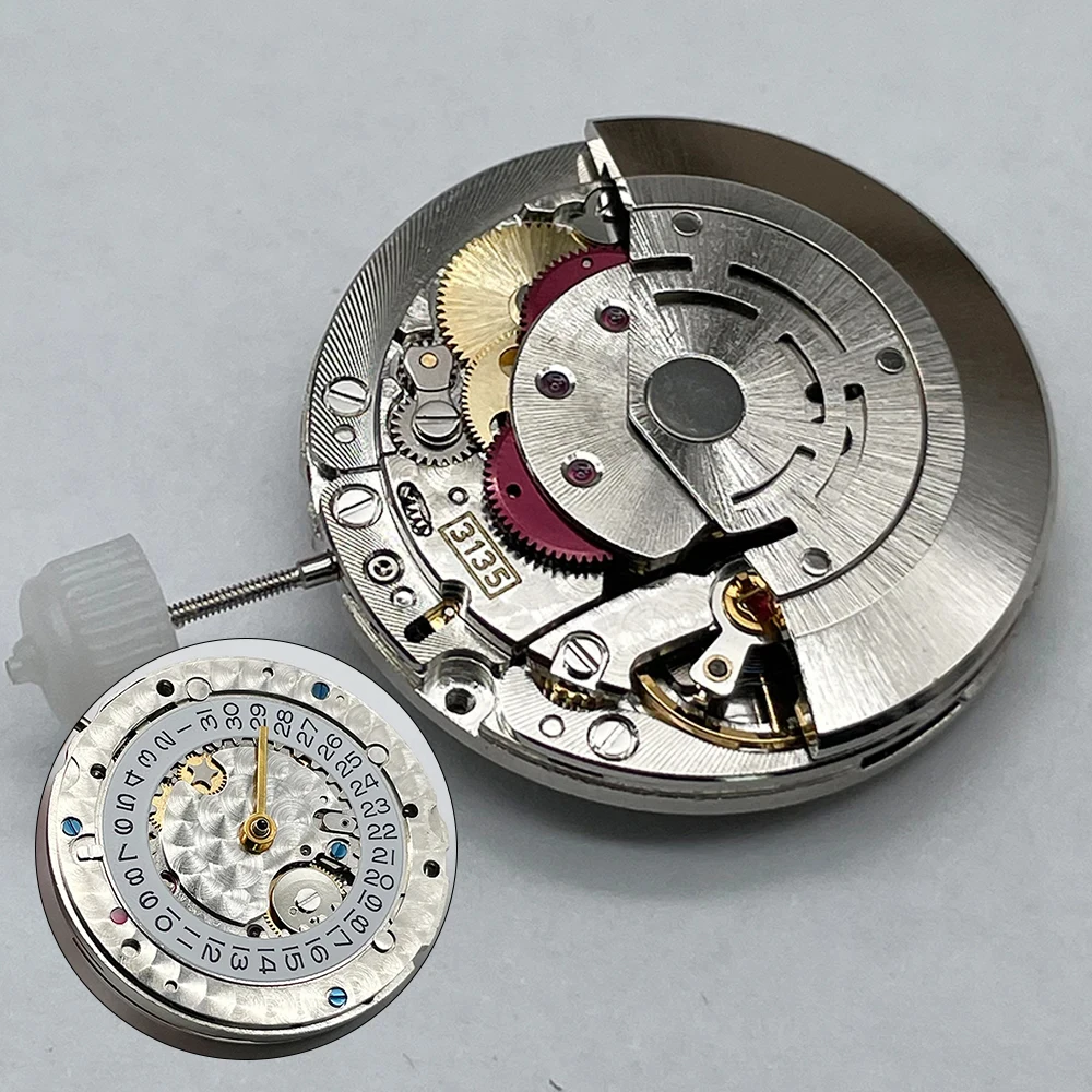 Dandong 3135 Movement Chinese Imitation version Automatic Mechanical Movement Replacement Blue Hairspring Serial Number Clean