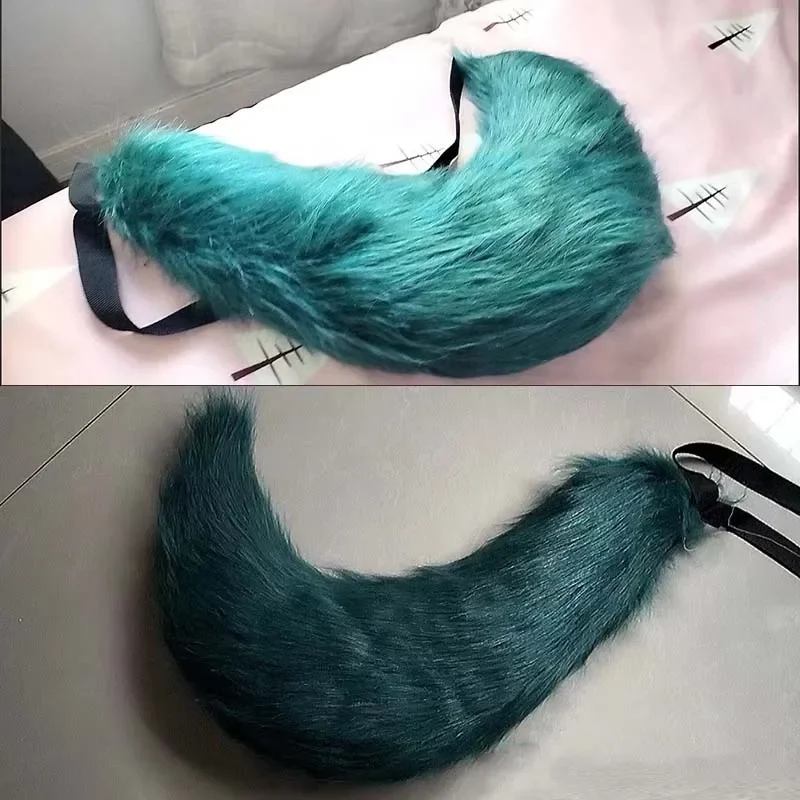 Handmade น่ารักขนสัตว์ Furry Fox Tail ปรับเข็มขัด Fox Tail Cat Party เครื่องแต่งกายคริสต์มาส Props ตลก Cosplay Xmas อะนิเมะอุปกรณ์เสริม