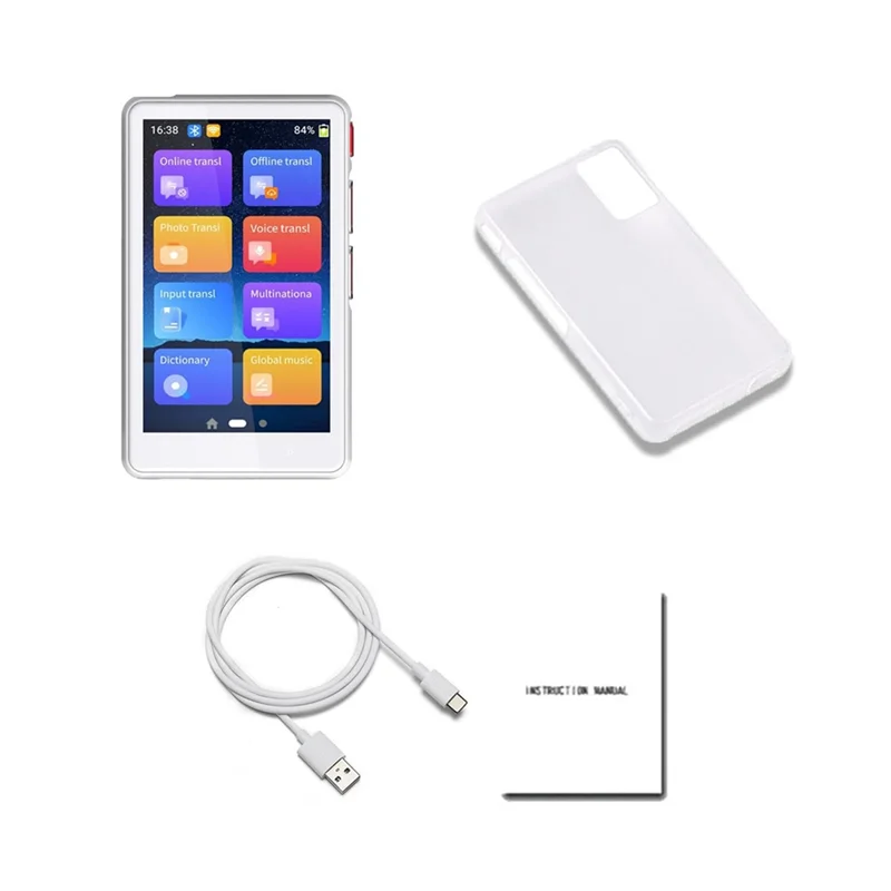 

139 Language Translator 4 Inch Offline/Photo Translation Language Translator Two-Way AI Voice Translator(White)-AU47