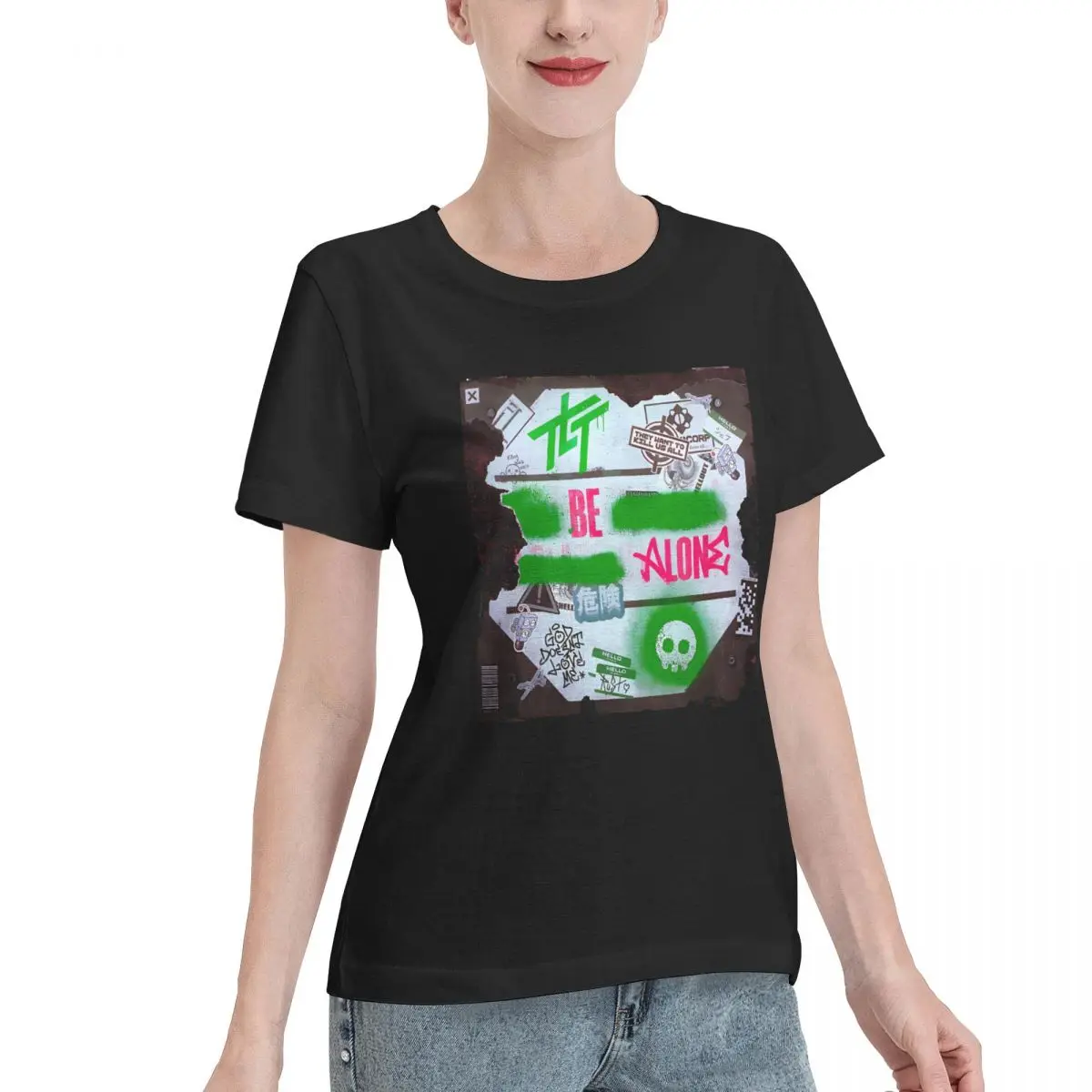 Excellent Craftsmanship The Living Tombstone Be Alone For Fan Western Hero Women's T-shirt Trending Fashion Spring Autumn Top