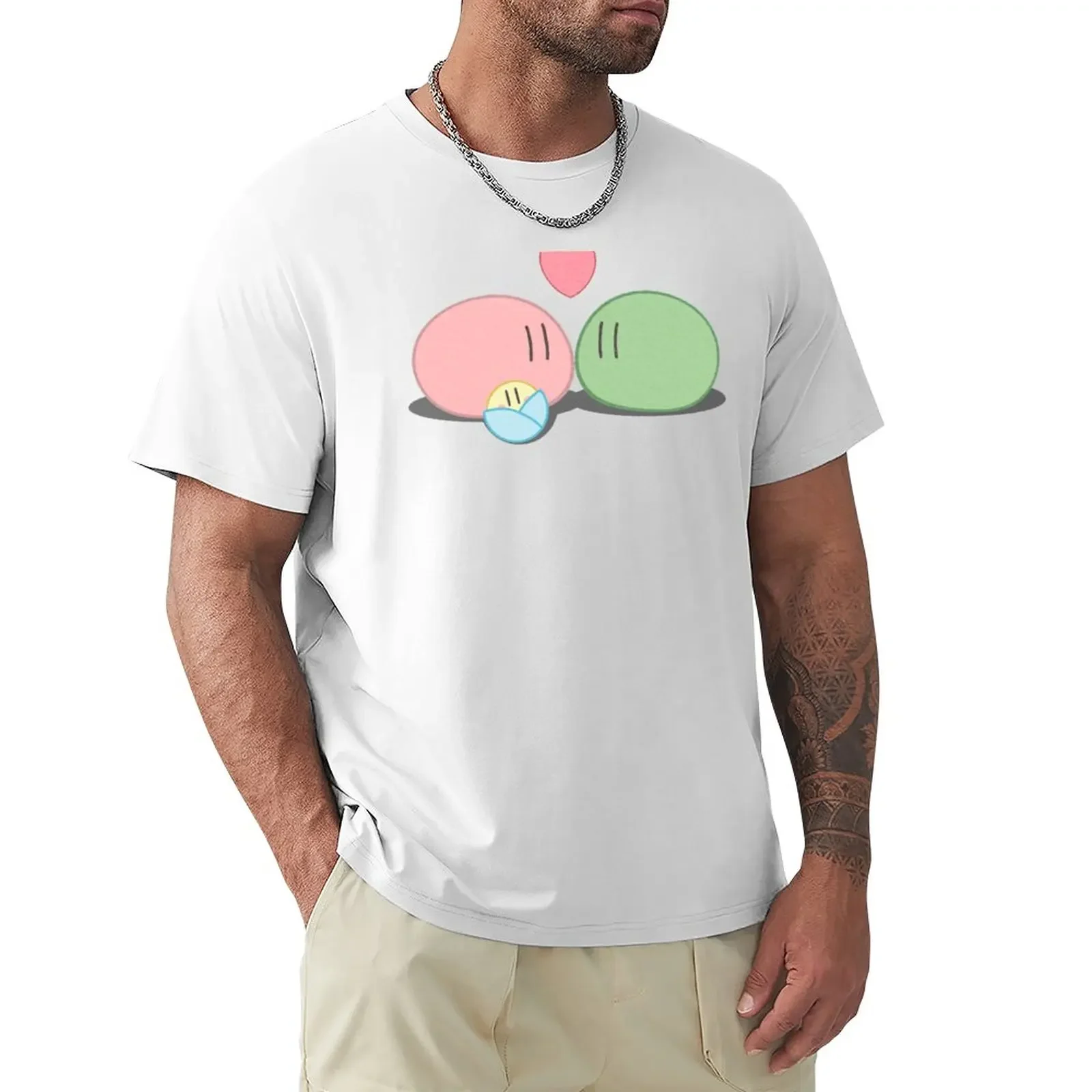 Dango Daikazoku - Dango Couple and Baby T-Shirt Short sleeve tee graphics T-shirt men