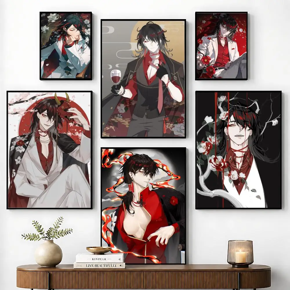 Vtuber V-Vox Akuma Poster Perfect Sticker Self Adhesive for Office Home Theater Wall Art Decor Fancy Gift
