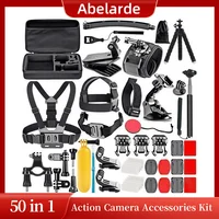 Kit de accesorios de cámara de acción 50 en 1 para GoPro Hero 10/9/8/7/6/5/4/3 GoPro Max Fusion Insta360 AKASO DJI Osmo cámaras de acción