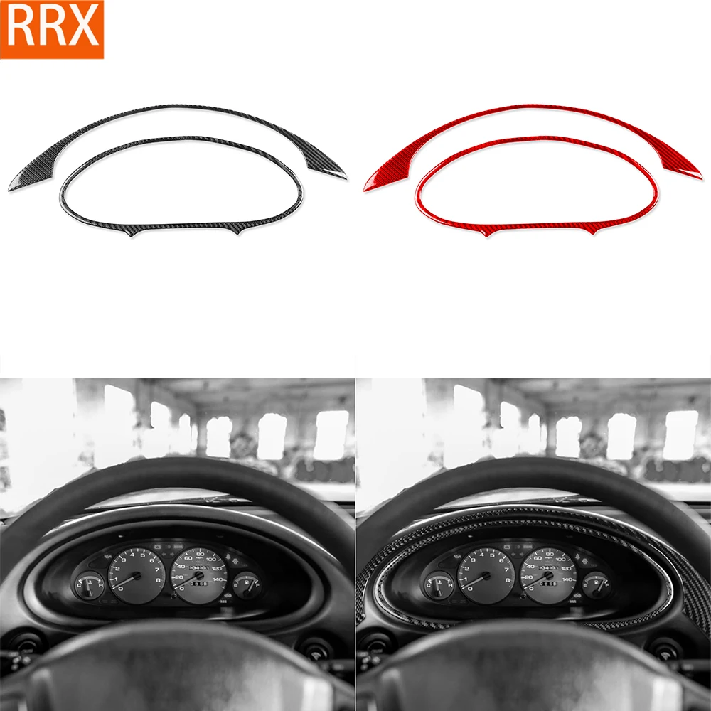 For Acura Integra 1994-2001 Real Carbon Fiber Stickers Instrument Speedometer Panel Cover Car Accessories Interior decorative