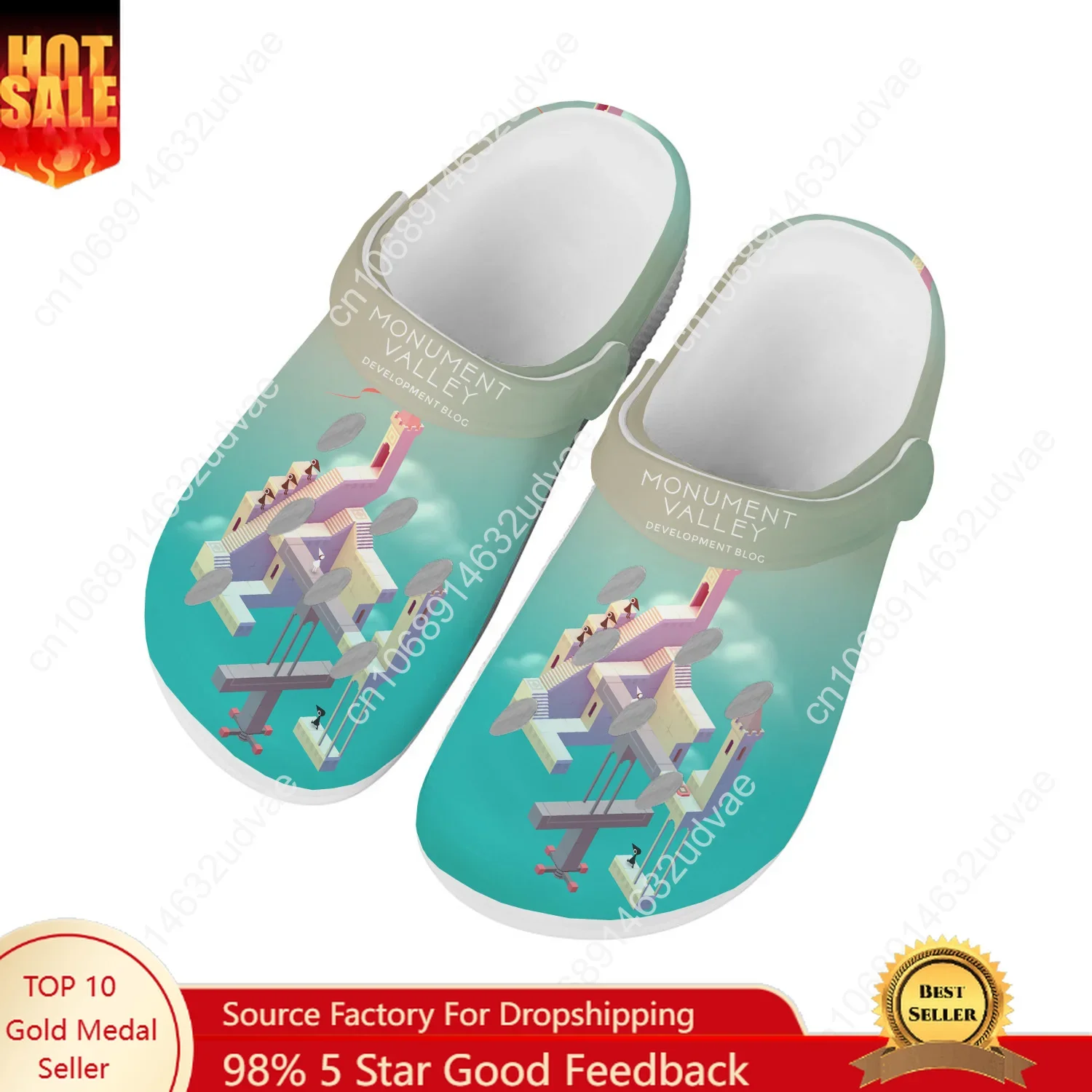 

Monument Valley Water Shoes Men Women Teenager Comfortable Home Garden Clogs Custom Sandals Beach Breathable Hole Slippers