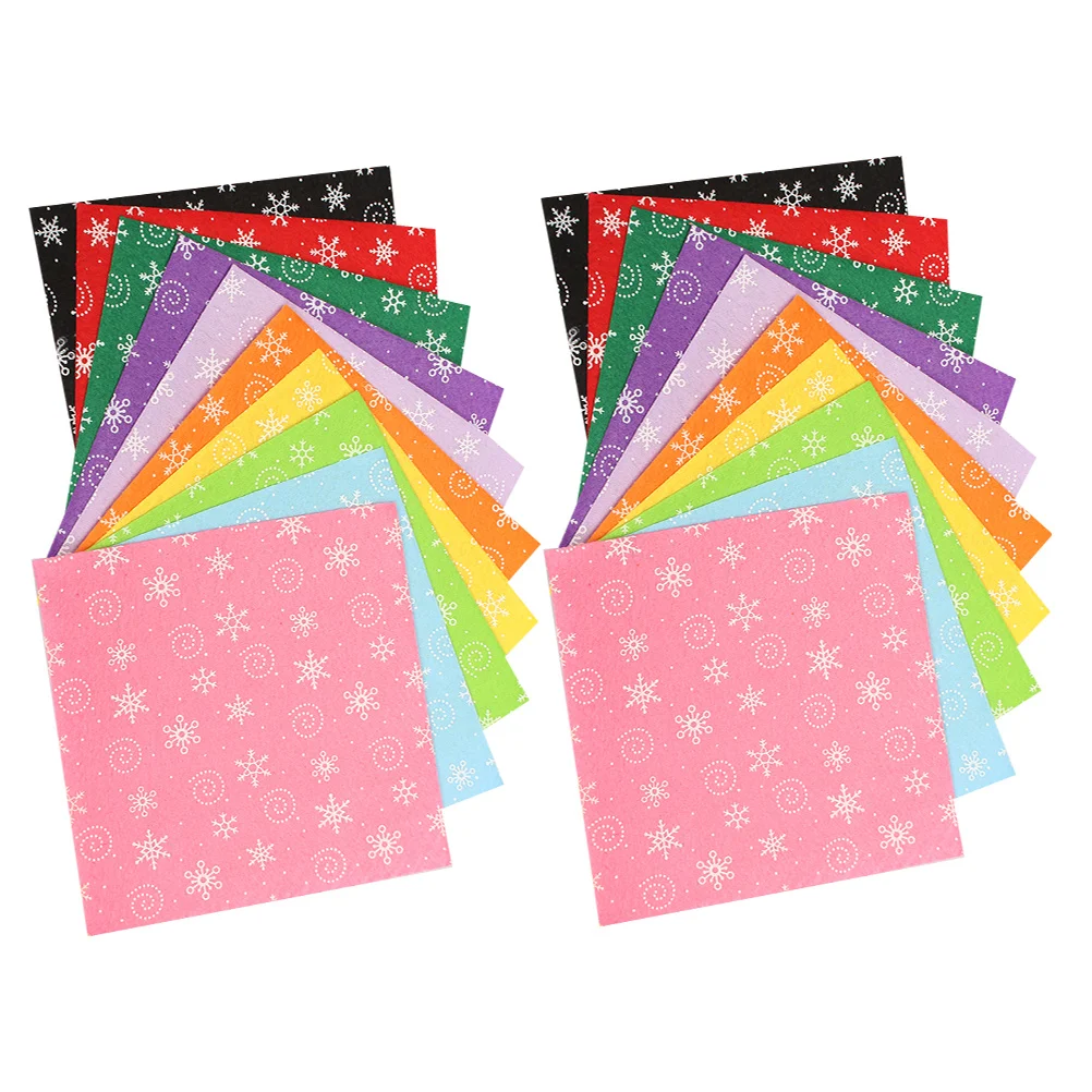 

10pcs Christmas Snowflake Fabric Diy Craft For Non-Woven Creative Handmade Safe Durable Cute Pattern 30X30Cm