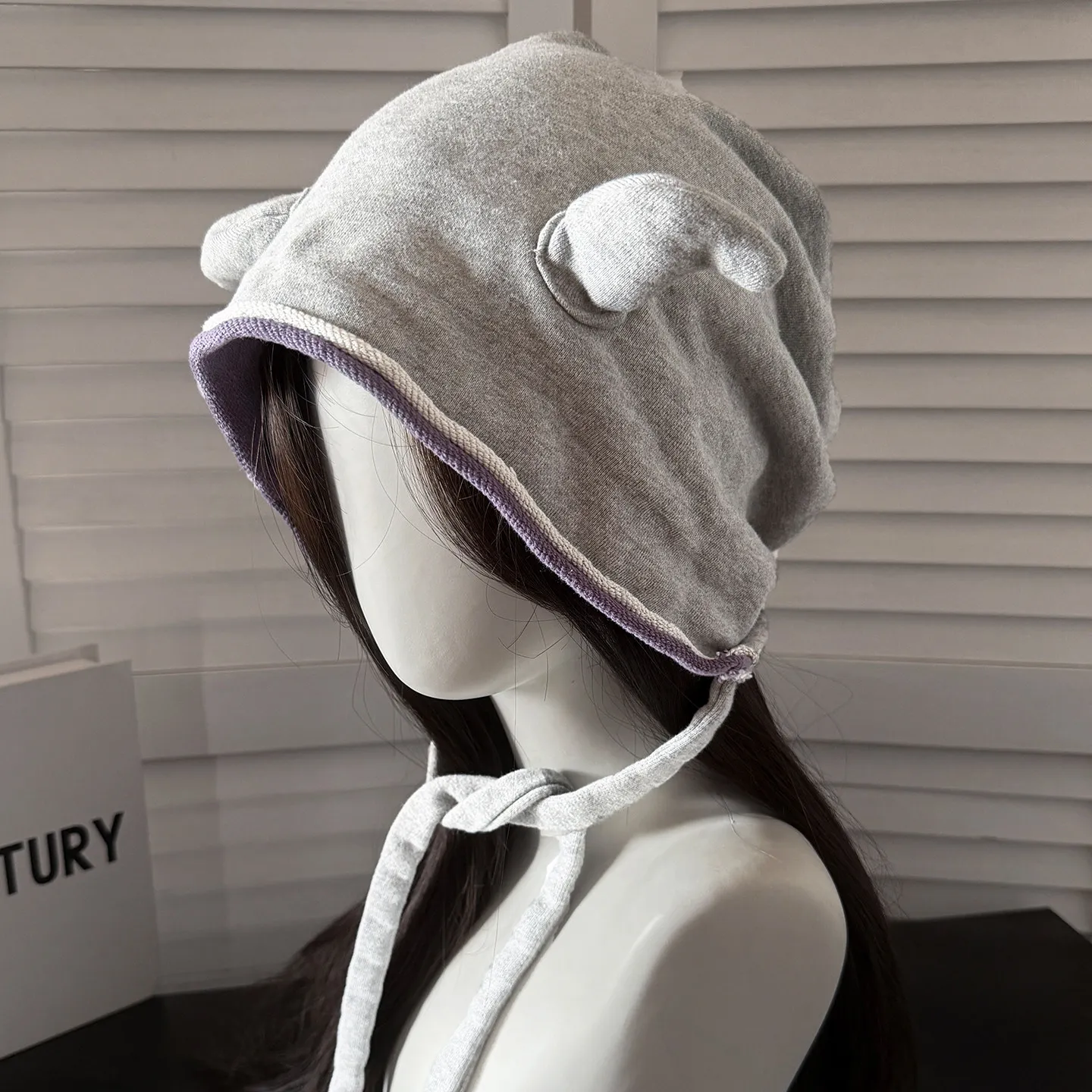novo-gorro-feminino-fofo-com-chifres-estilo-despojado-outono-versatil-com-laco-em-cores-contrastantes-touca-pullover-gorro-bomber
