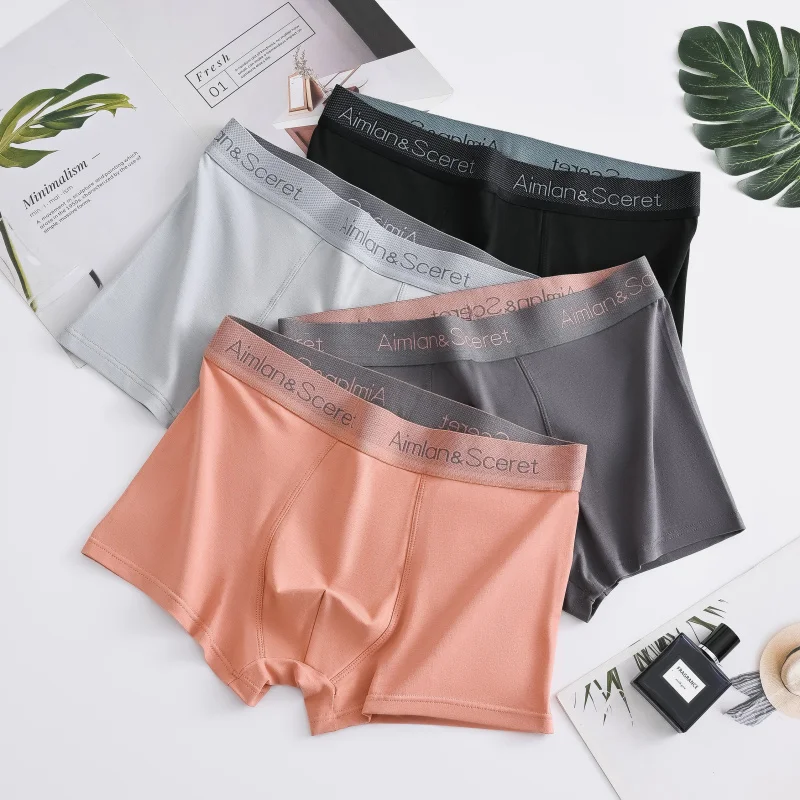 3PCS Fashion Men Underpants Man Cotton Sports Boxer Shorts Soft Men's Panties Plus Size Panties Underwear Gift Luxury Underwears
