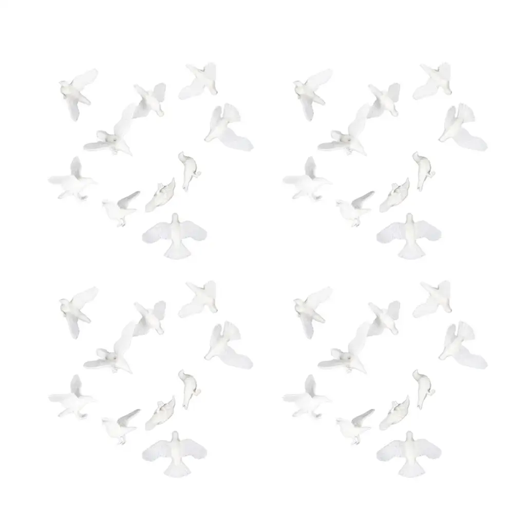 

40x мини пластиковая смола ремесло голубь модель ландшафтный дизайн декор