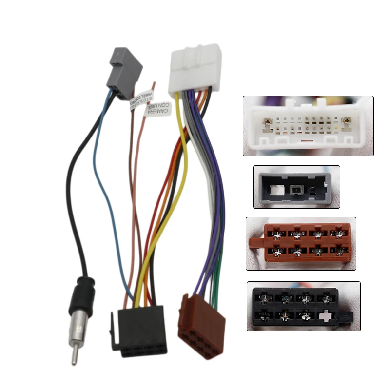 Car Radio Wiring Harness 20P Head Unit ISO Connector Antenna Plug Cable Adapter for Nissan Qashqai J10 Versa Cube Sentra X-trail
