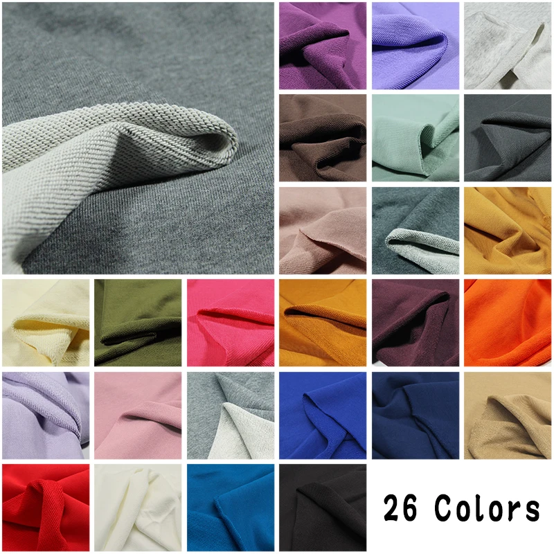 

Французская махровая ткань с петлей, плотная трикотажная ткань из чистого хлопка для брюк с капюшоном, спортивный свитер для отдыха, теплая дышащая ткань