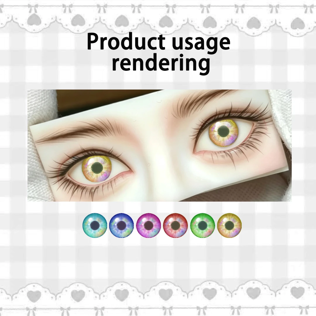 Blythe BJD Doll Eye Chips Colorful Fantasy Mixed Glass Cabochon Eyes 10MM‑40MM Accessories DIY Doll Making Jewelry Supplies