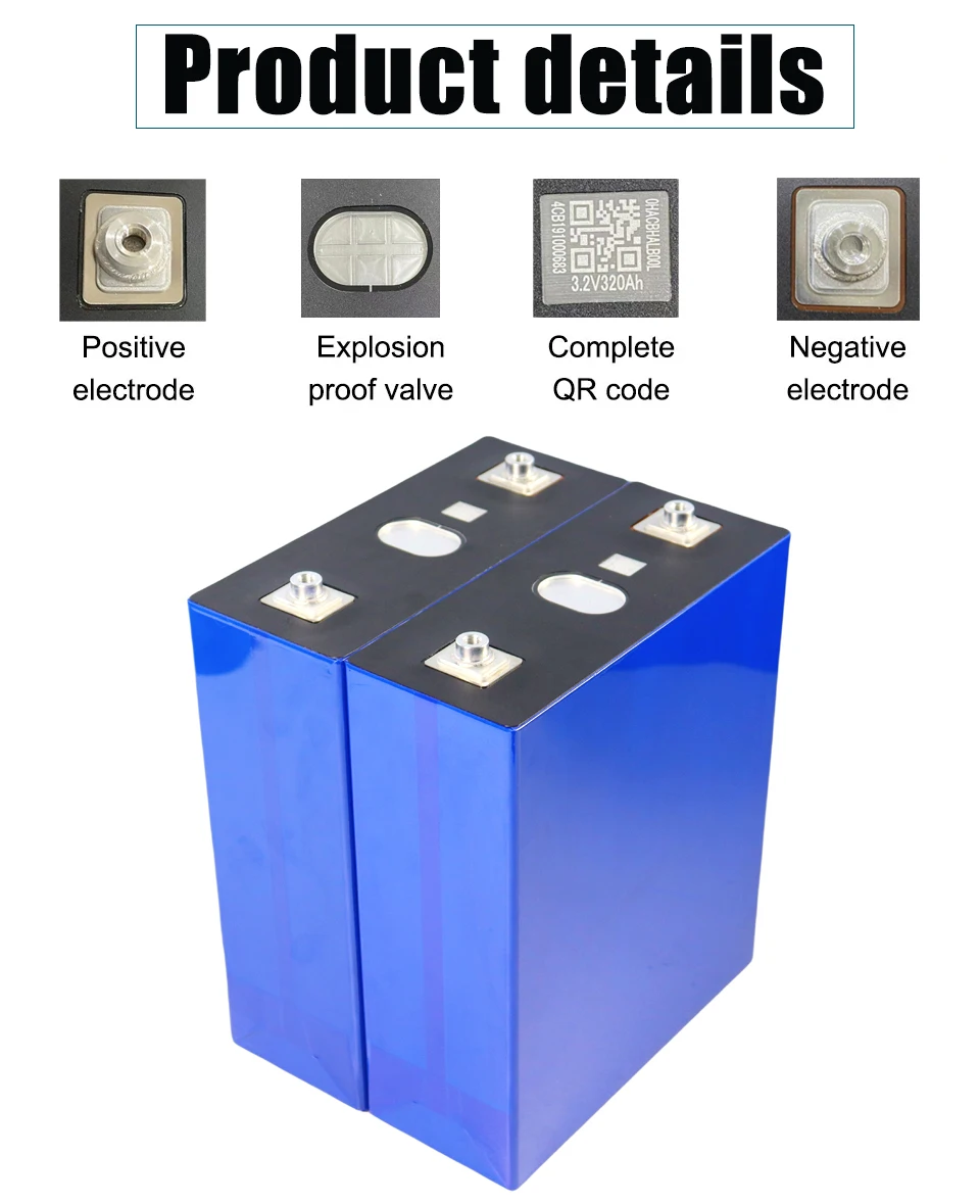 Imagem -02 - Bateria Lifepo4 Recarregável Bateria Lifepo4 3.2v 12v 24v 48v rv Grande Capacidade Armazenamento ue Eua sem Imposto Novo Diy
