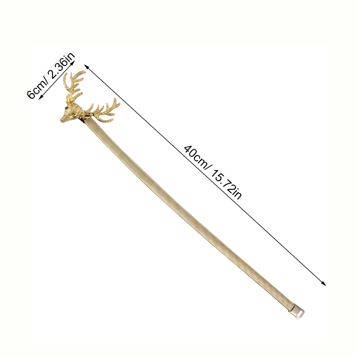 

1Pcs Stylish Metal Curtain Buckle Deer Head Shape Christmas Decorative Ring for Holiday Party Home Decoration Curtain Buckle