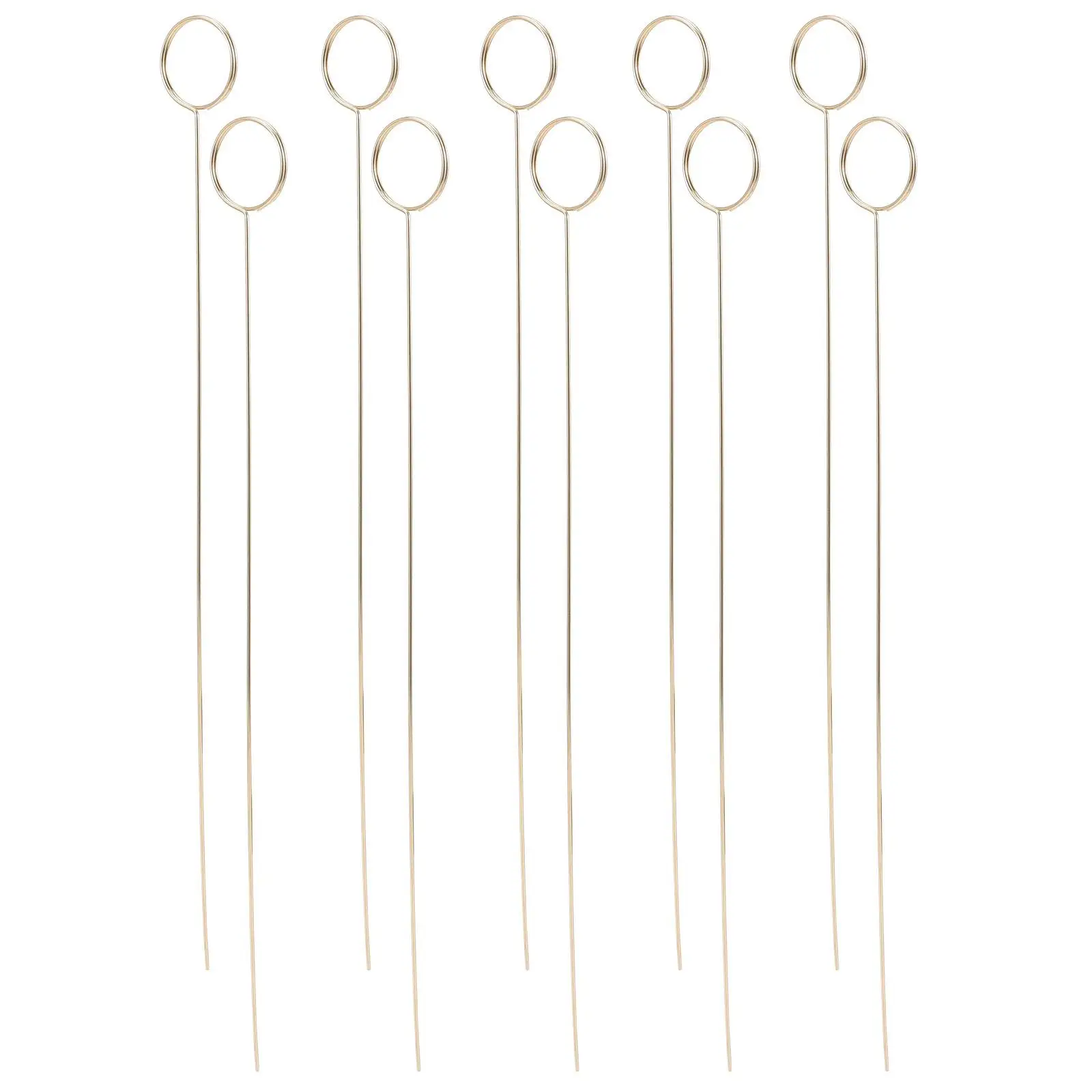 

60 Pcs Round Flower Holder Metal Card Picks Mini Place Holders Stylish Clip Arrangement Elegant Iron Design Table Decor