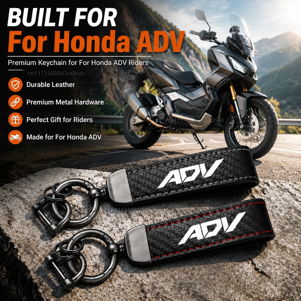 High-Grade Leather Motorcycle Keychain Holder Keyring Accessories For Honda ADV160 ADV150 ADV350 ADV 350 160 150