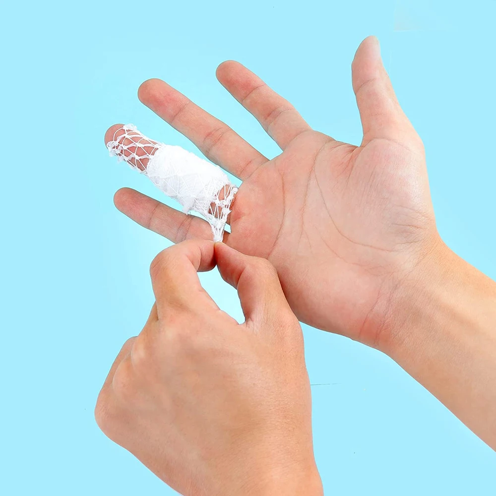 包帯用弾性ネットロール,1ロール,通気性メッシュ,創傷,包帯,ガーゼ,ストレッチチューブ,リテーナー