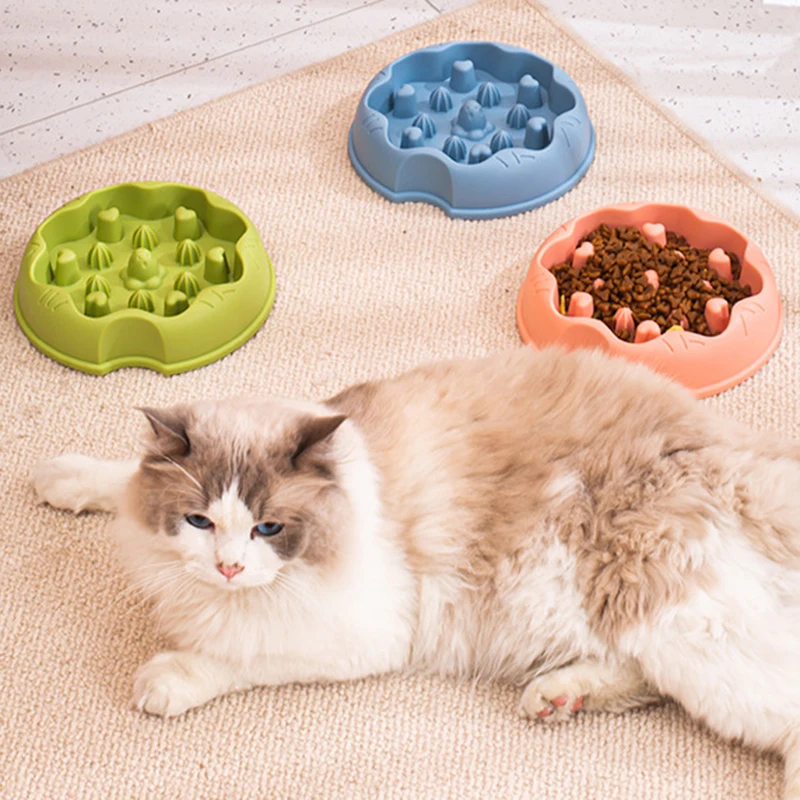 Slow Feeder Dog Bowls Dish Puppy Food Water Bowl For Dog Cat Non Slip Slow Eating Puzzle Maze Fun Pets Feeding Bowl Anti-gulping