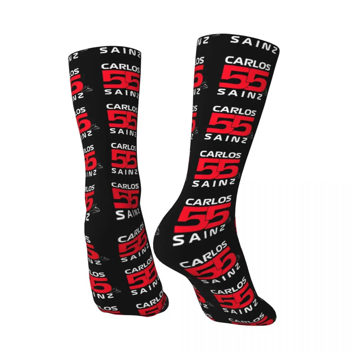 Sainz 55 Race Driver Socks Casual Stockings Men's Soft Breathable Skateboard Socks Autumn Pattern Non Slip Socks