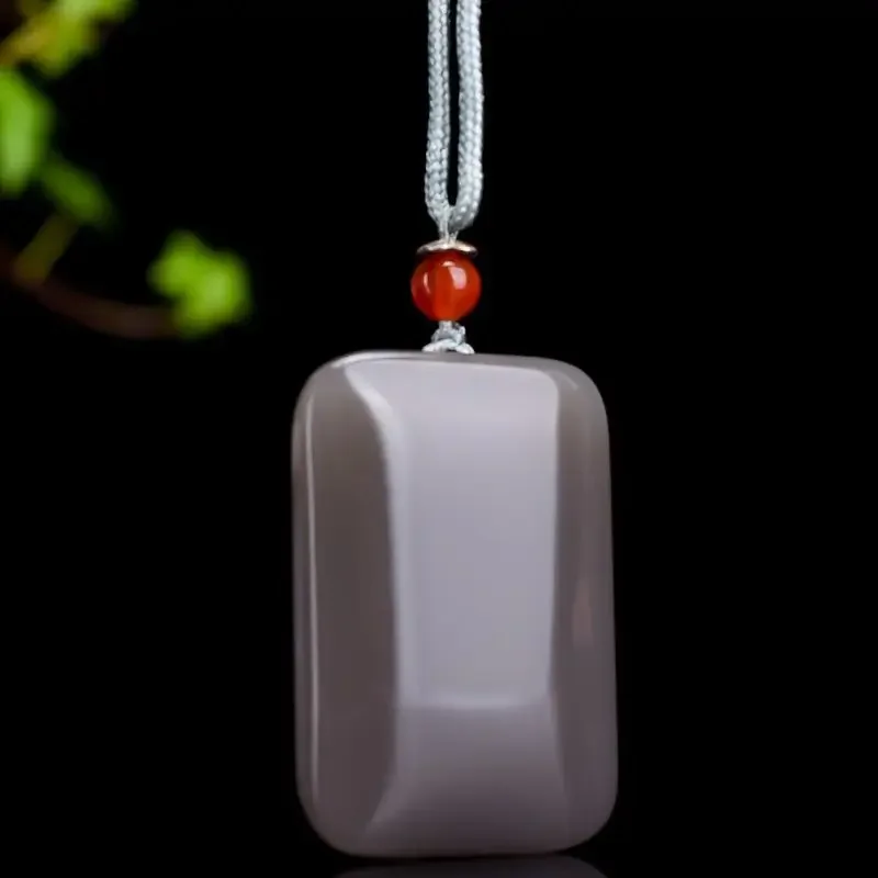 Smoke purple safe brand pendant men's and women's smoke gray bread brand outer material jade pendant
