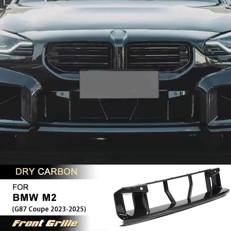 

Решетка переднего бампера, вентиляционное отверстие для BMW G87 M2 Coupe 2023-2025, гоночная передняя решетка, центральная накладка с комплектами кузова ACC Prepreg Dry Carbon