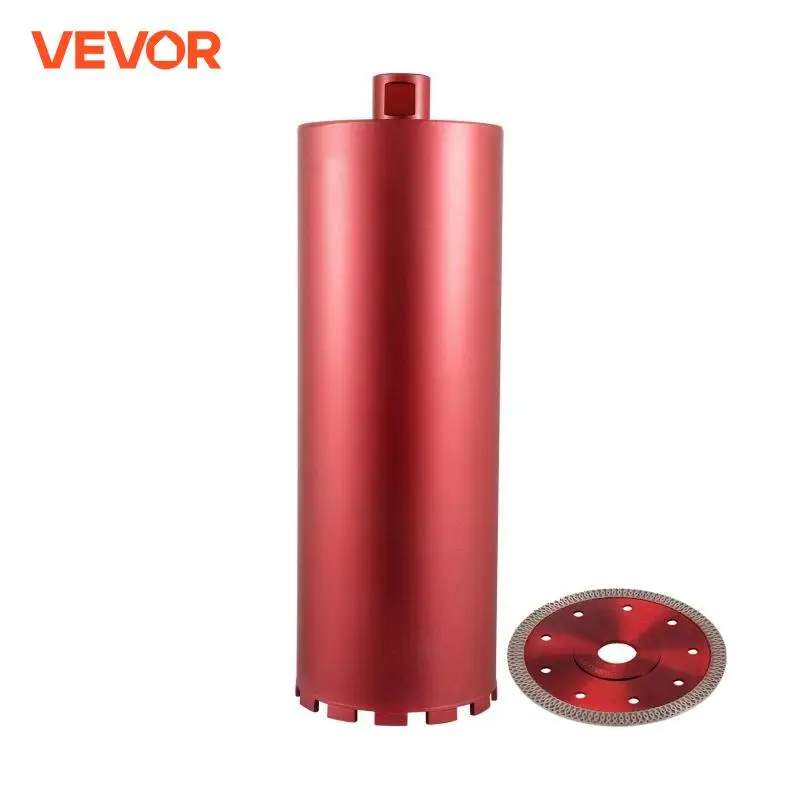 VEVOR 6in Dry Diamond Core Drill Bit 450mm Length 5/8in Universal Thread Hole Cutter for Drilling Concrete Brick w/ Blade