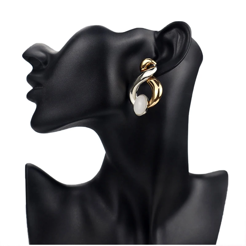 

Irregular Geometric Texture Simple Modern Dangle Creative Irregular Mirror Temperament Earrings For Women Gift