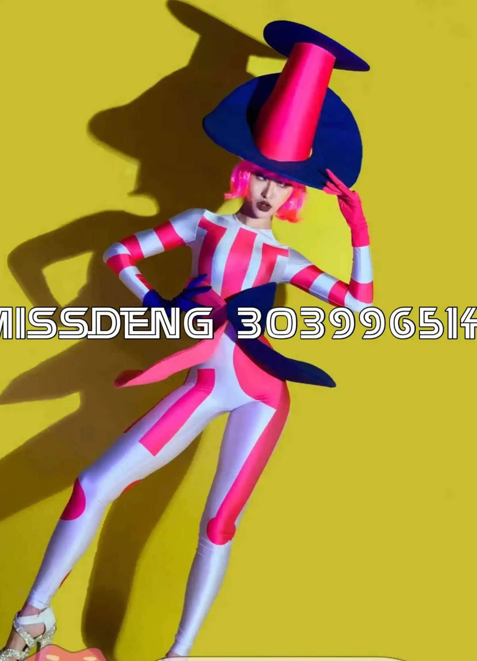 موكب السيرك حزب اللبنات مهرج الدمى الملونة الحلوى السراويل الطويلة أداء زي ملاهي تأثيري