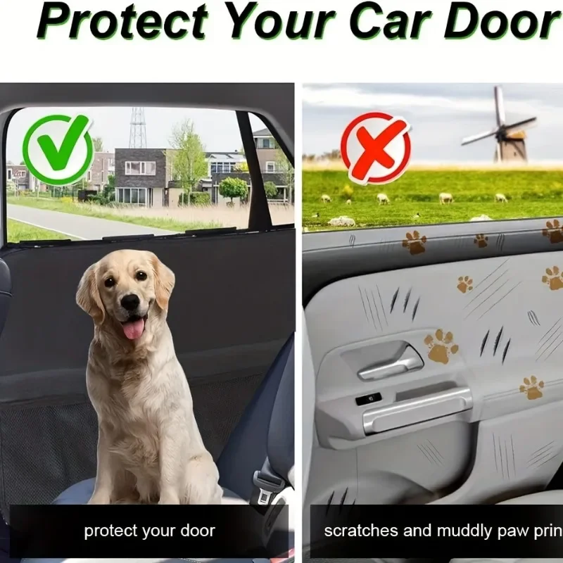 Pet Car Seat Protective Pad Anti-scratch Anti-dirty Oxford Cloth Car Door Pet Door Cover Dog Accessories