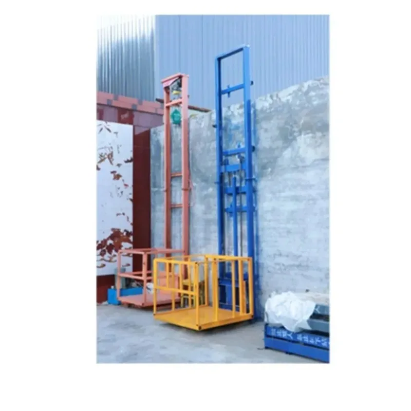 Simple warehouse factory home lifting platform rail type