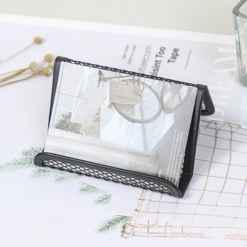 Metal Mesh Business Card Holder, Name Card Stand for Office Business Card Display 50 Cards Organizer, 12 Packs