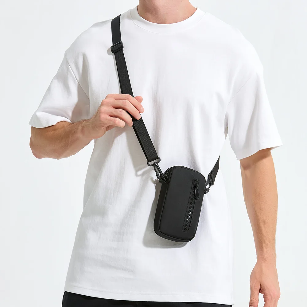 Mini Chest Bag for Men Women Casual Sling Shoulder Crossbody Pack Nylon Waterproof for Outdoor Running Cycling Travel Phone Bags