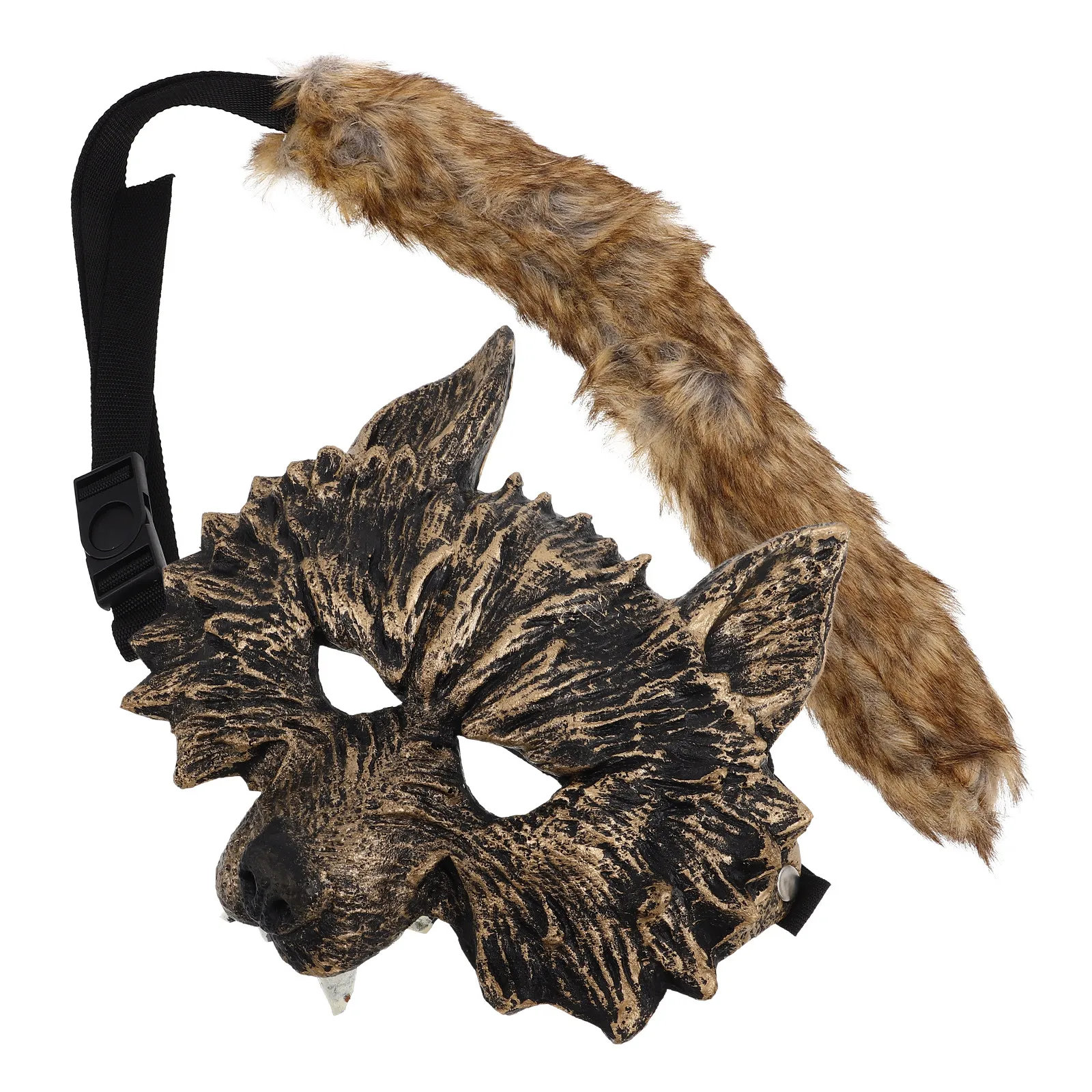 Cosplay Material For Prop - 1 Zestaw Kostiumu Wilka, Maska, Rękawiczki,