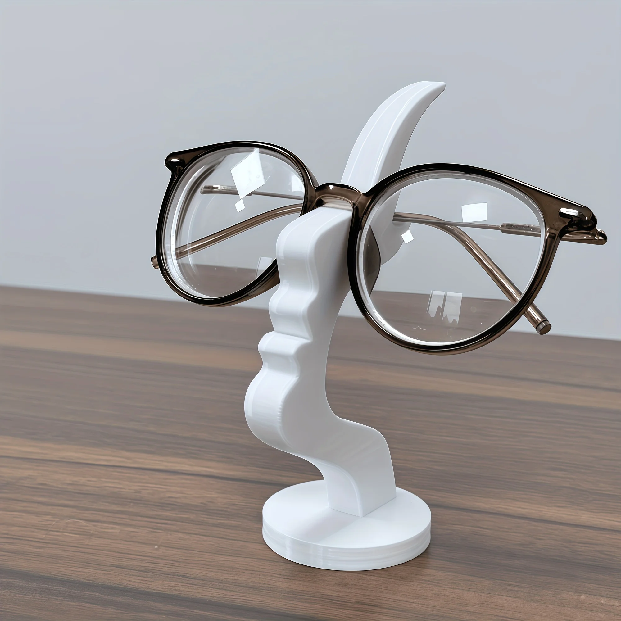 Creative Design Quirky Eyeglass Holder - Unique Fun-Shaped Desktop Organizer with Sturdy Base, for Home, Office, or Gift
