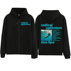 Dua-Lipa Radical Optimism Zipper Hoodie  Harajuku Pullover Tops Man Woman Sweatshirt Streetwear