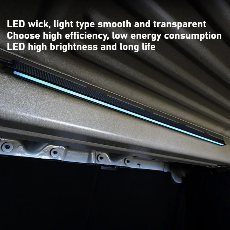 Für Tesla Modell 3 Stamm Trim LED Licht Streifen 2019-2022 Stamm Beleuchtung Dekoration Lampen Weiß Blau Modifikation Auto zubehör