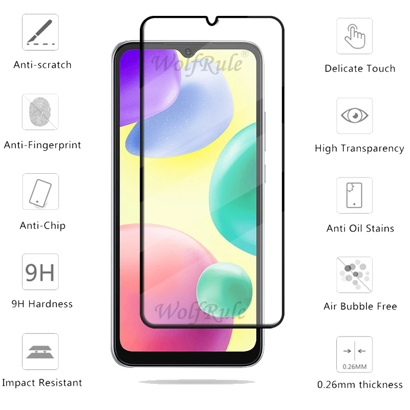 4/3/2/1 pçs para redmi 10a vidro xiaomi redmi 10a vidro temperado capa protetora cola completa hd 9h para protetor de tela redmi 10a
