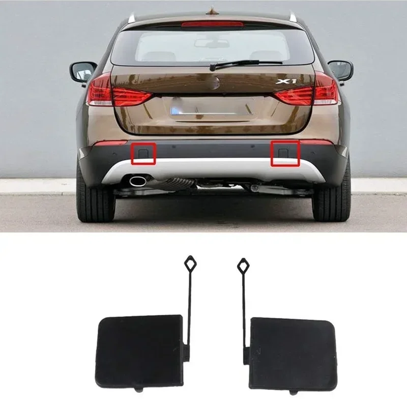 

2PCS Rear Right Left Bumper Tow Eye Hook Cover Cap for BMW X1 E84 2013 2014 2015 51127303815 51127303816