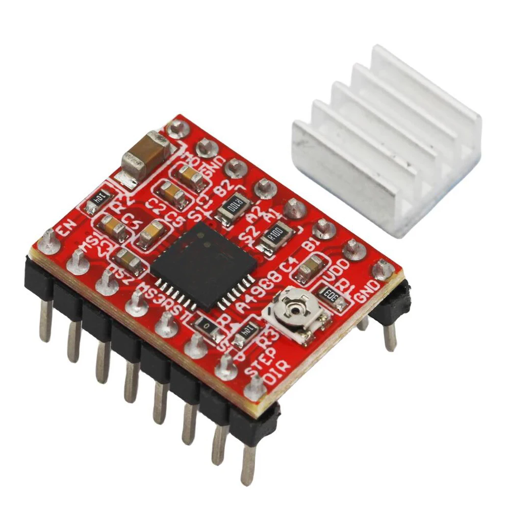 3D Printer Parts StepStick A4988 Stepper Motor Driver Module with Heat Sink Carrier Reprap RAMPS MKS GEN V1.4