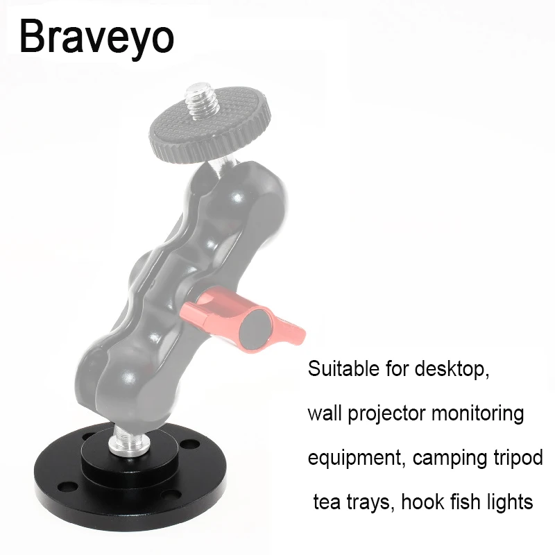1/4 3/8 Hole Flange Transfer Accessories Tripod Connector Outdoor Camping Tabletop Wooden Board Fixed Base With Fixed Screws