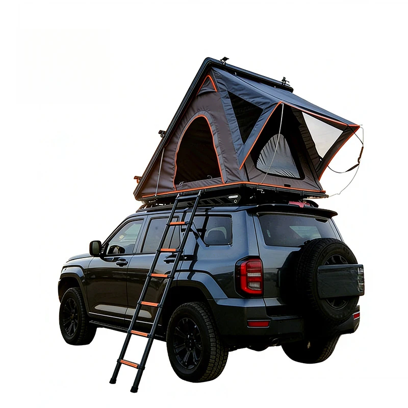 High Quality 4x4 Off-Road Overland Ultra-Thin Triangle Hard Shell Aluminum Rooftop Tent 3000mm Waterproof For SUV Pickup