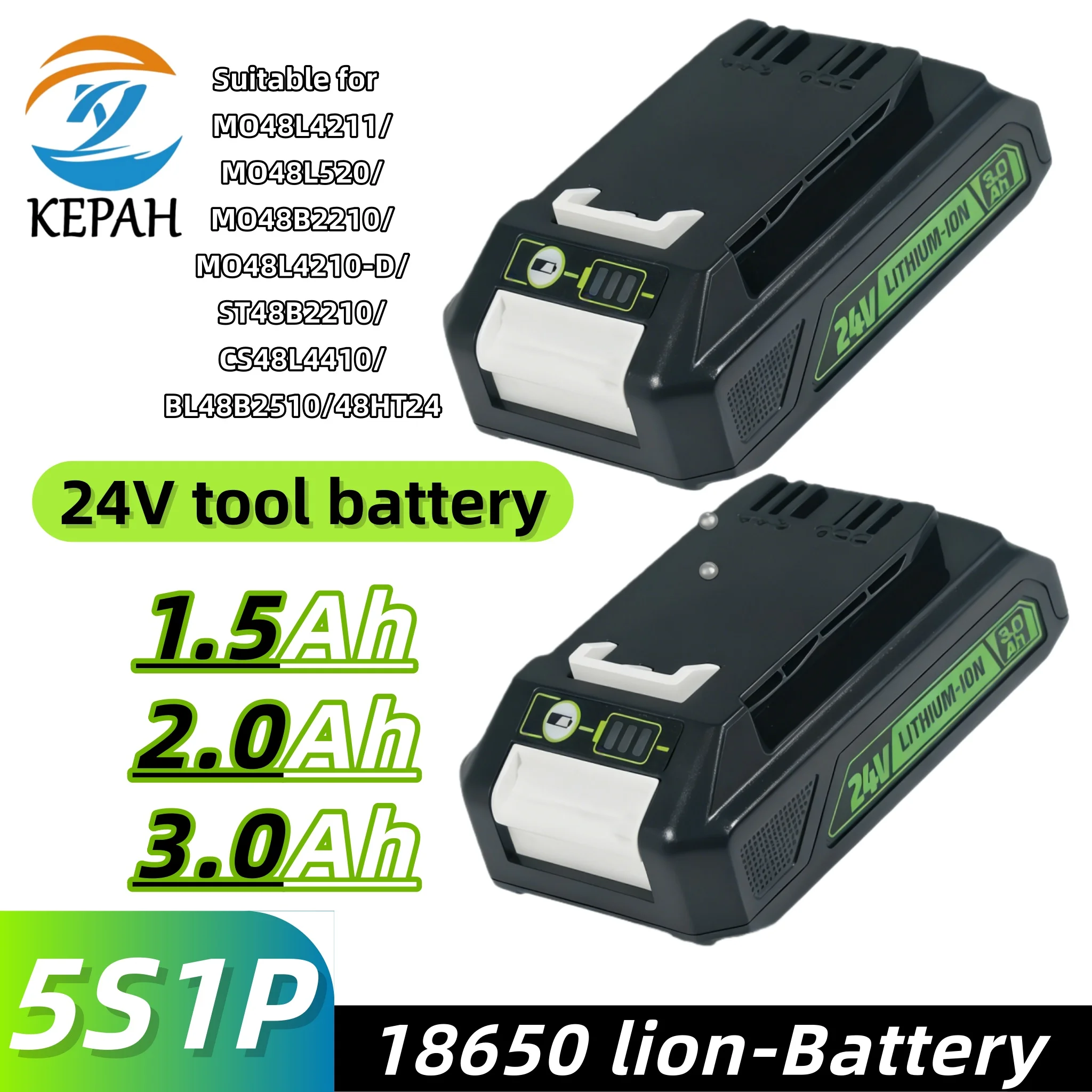 24V Durable Li-ion Battery Pack｜1.5-3.0Ah Dual-Capacity for 29842/29322 Stable Use