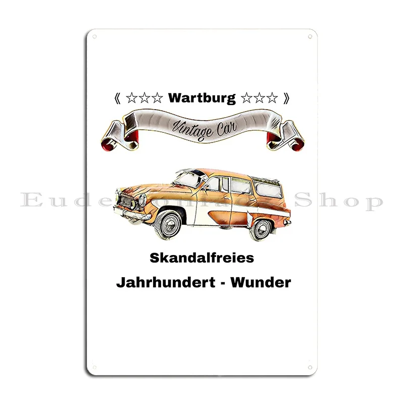 Wartburg Motif For Lovers Metal Sign Club Bar Cave Pub Plates Printed Cinema Tin Sign Poster