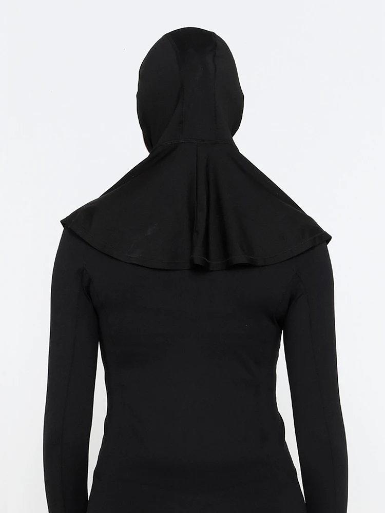 الحجاب الإسلامي الفوري للإناث الحجاب الحجاب الذي يمكن ارتداؤه مع سماعات الرأس تنفس الراحة وشاح رياضي #5