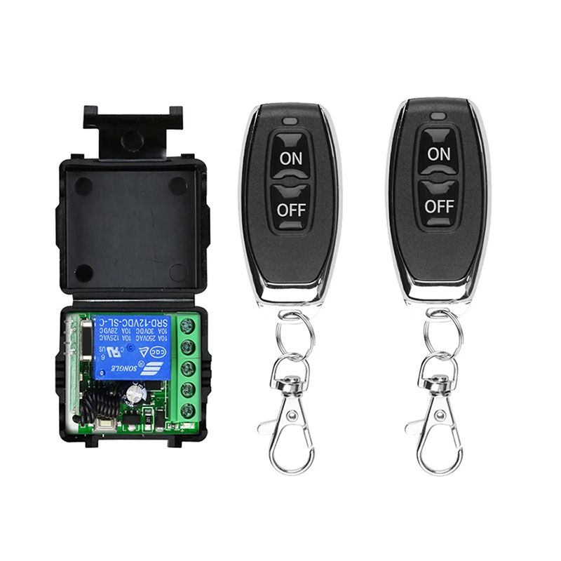  RF 433Mhz Universal Wireless Remote Control Switch DC 12V 10A Relay Receiver Module Transmitter Garage Door On Off Light Switch 