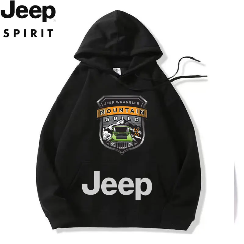 JEEP 1941 Classic Printed Hoodie, 2026 New Style Thick Fleece Liner