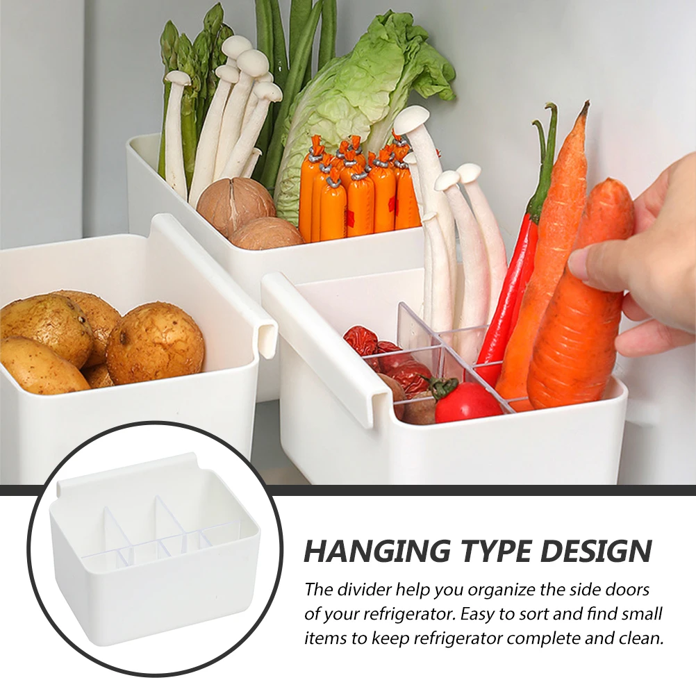 

Clear Fridge Hanging Box For Side Door Storage Organizer Kitchen Supplies Refrigerator Mini Box Cabinet Side Door Cases