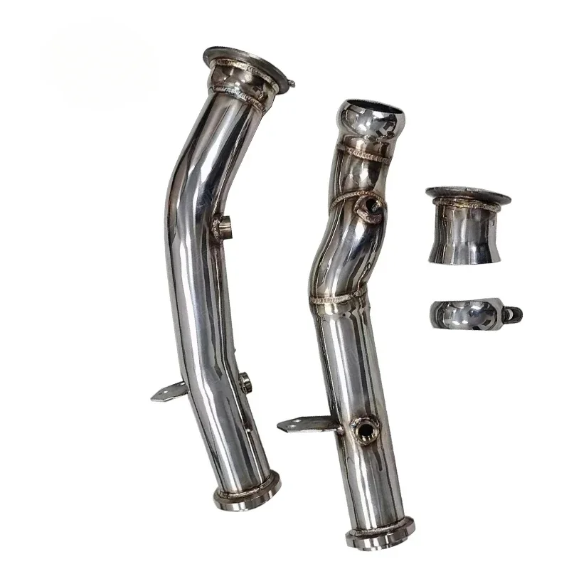 High quality Exhaust Polished Catless Downpipe for Mercedes Benz M276 C43 W205 AMG Stainless Steel Car Accessories exhaust syste